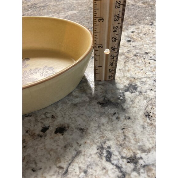 Vintage Pfaltzgraff Yorktowne Oval Vegetable Serving Dish Brown Folk Art #240 - Picture 7 of 7